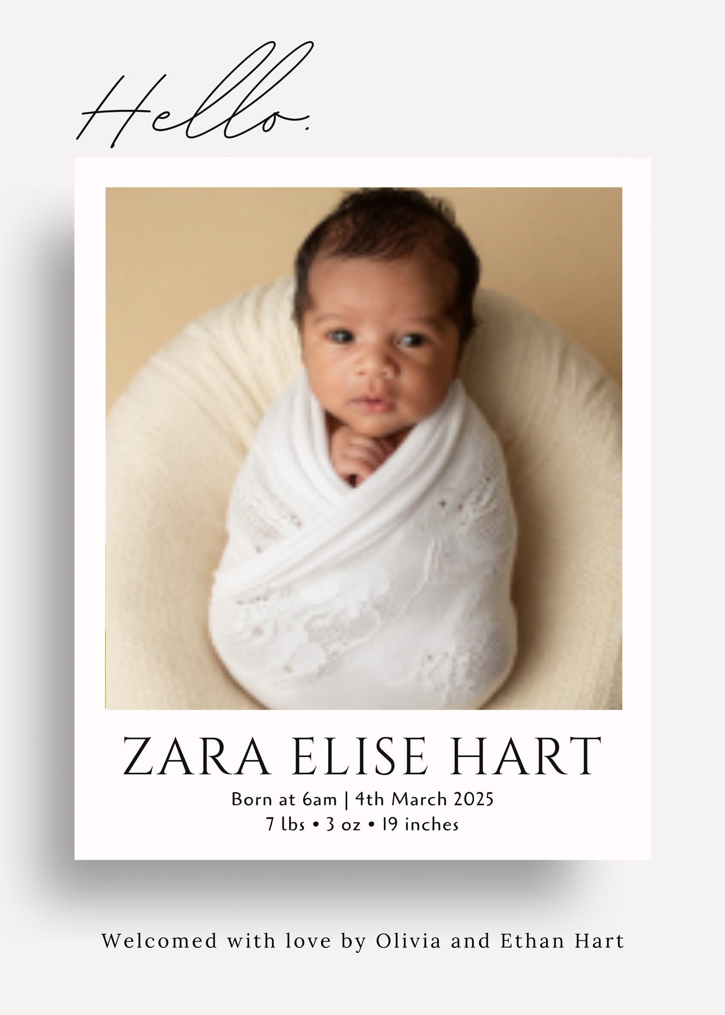 Baby Announcement Magnets — Keepsake