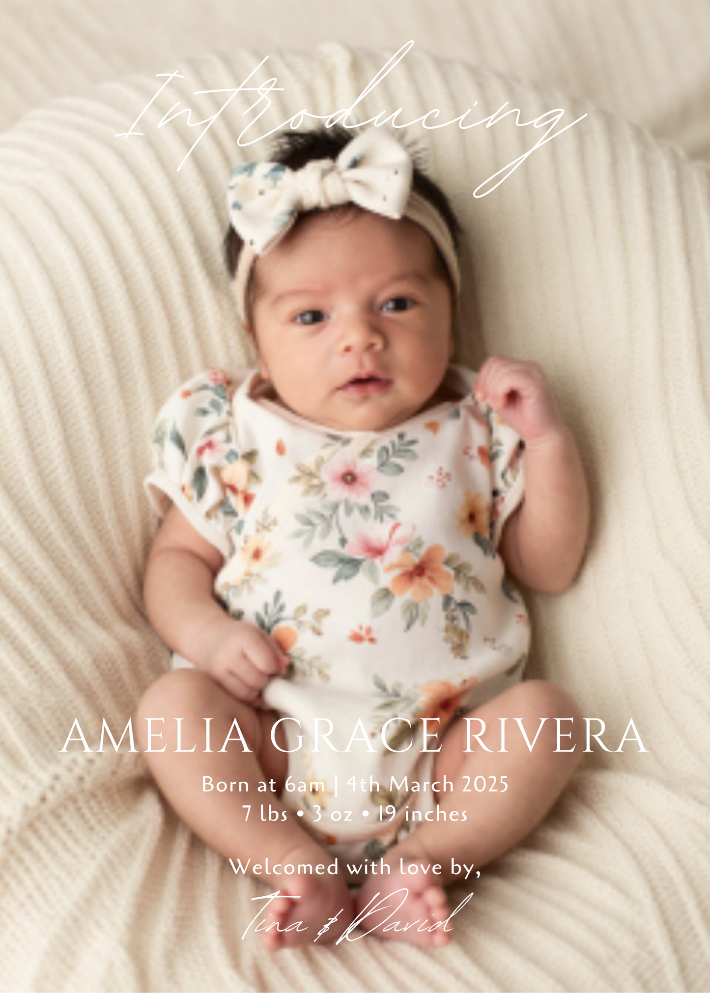 Baby Announcement Magnets — Introducing