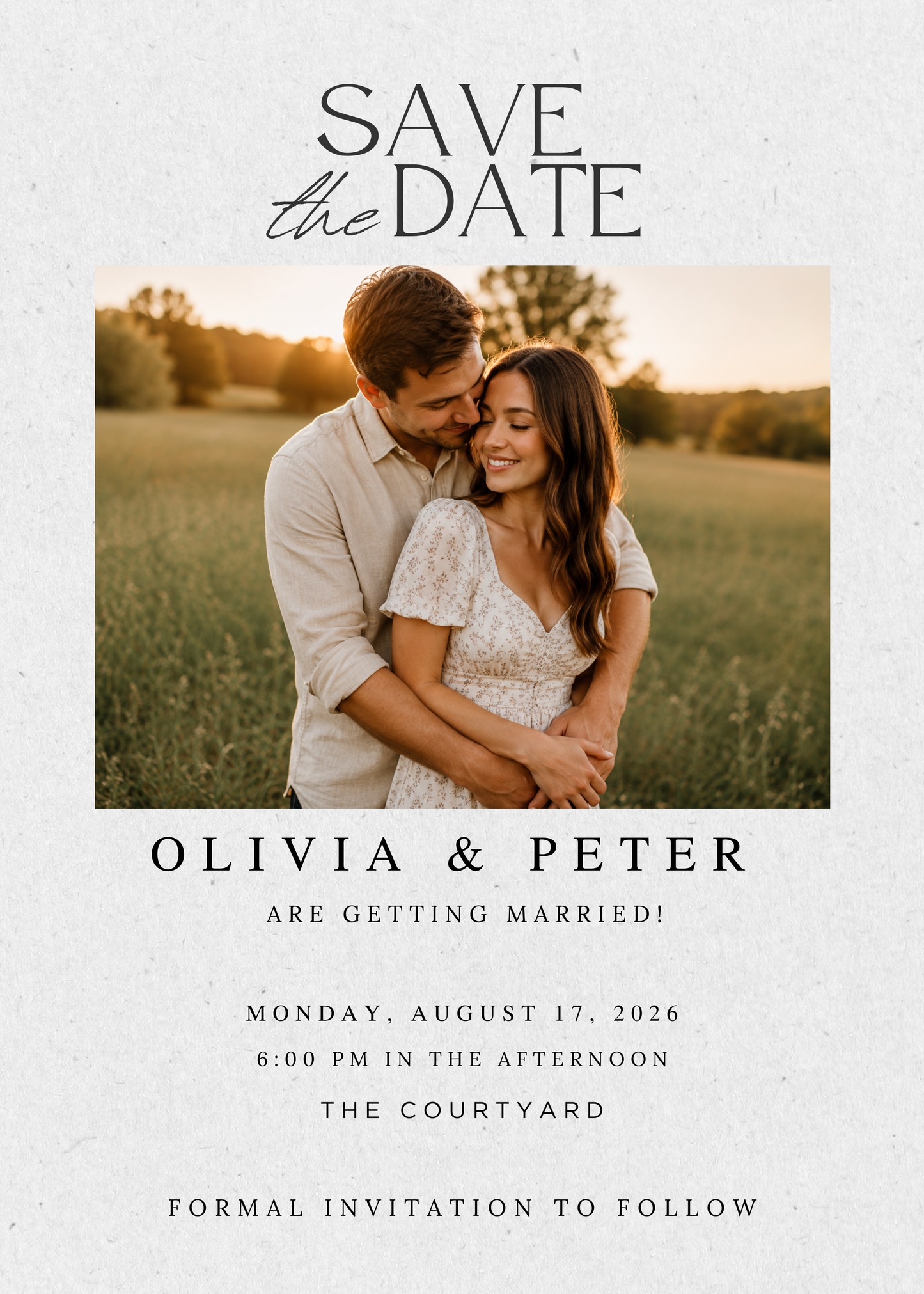 Save the Date Magnets — Linen