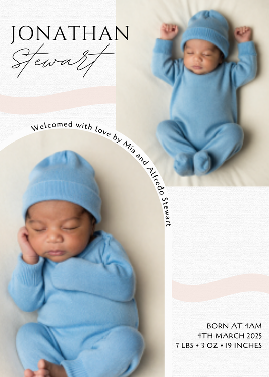 Baby Announcement Magnets — Modern Muse