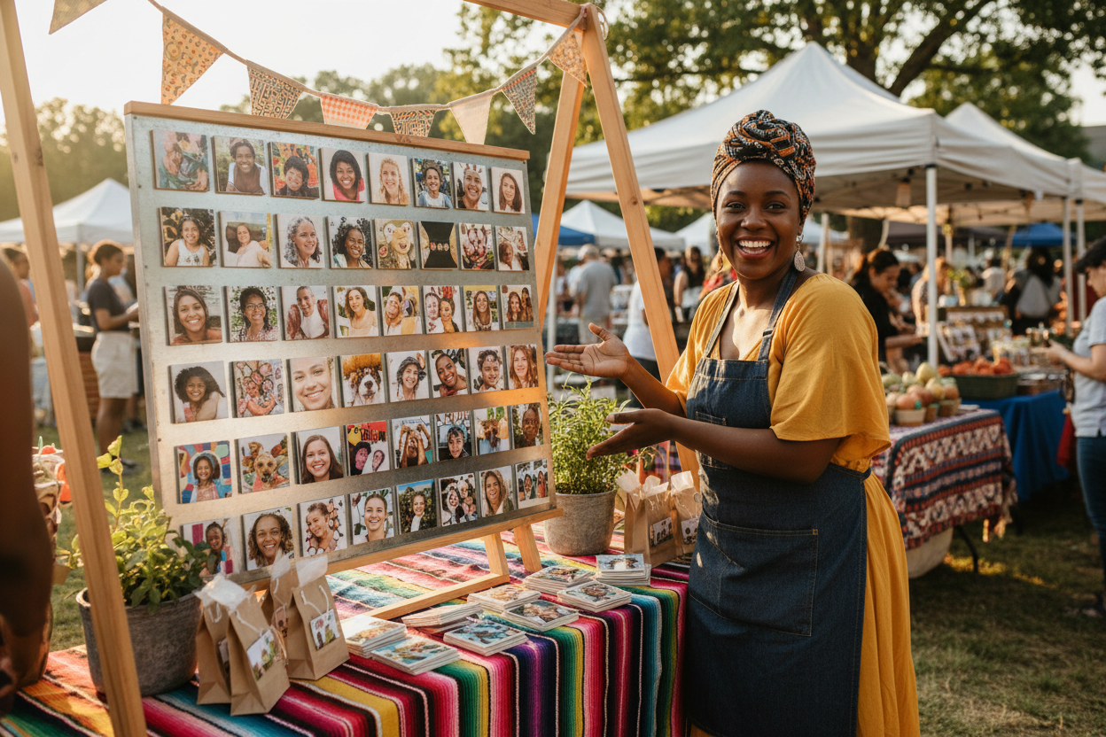 Live Market Photo Magnet Experience